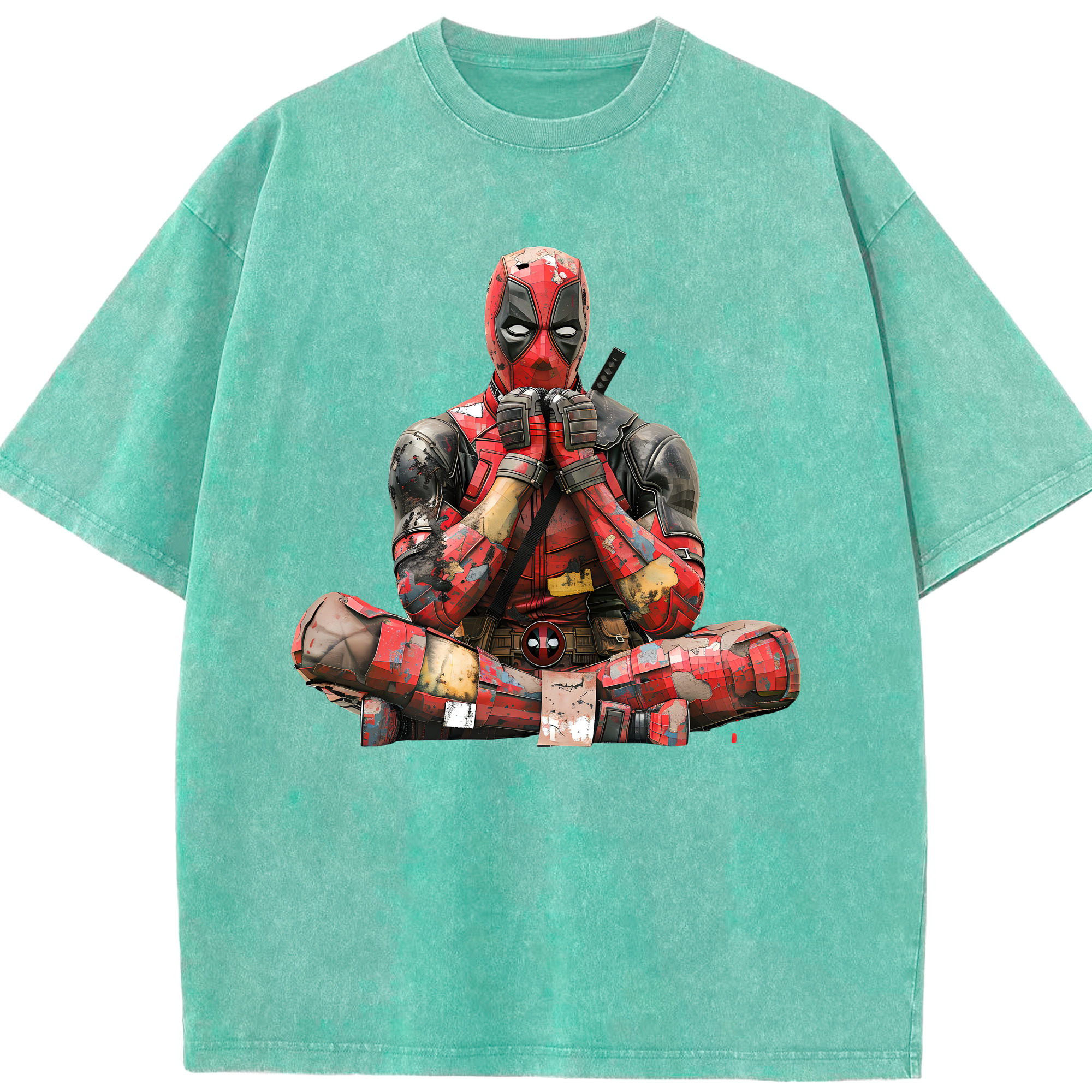 （画像用） Deadpool デッドプール 綿100% ヴィンテージ風 半袖Tシャツ（フロントプリント）